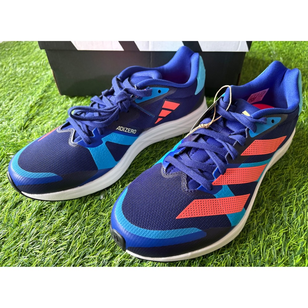 Adidas Adizero RC 4 M Mens Running Shoes Blue Orange GZ0181 Size 8.5